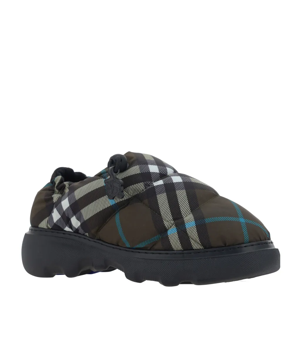 Checked Padded Flat Sandals