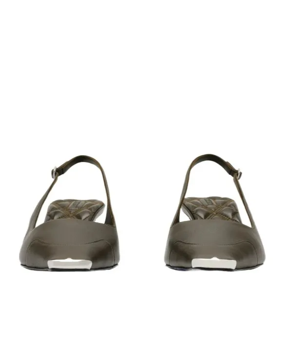 Square-Toe Slingback Pumps