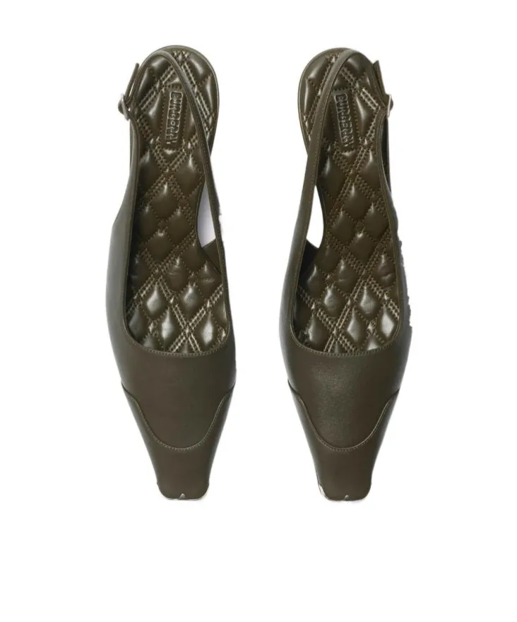Square-Toe Slingback Pumps
