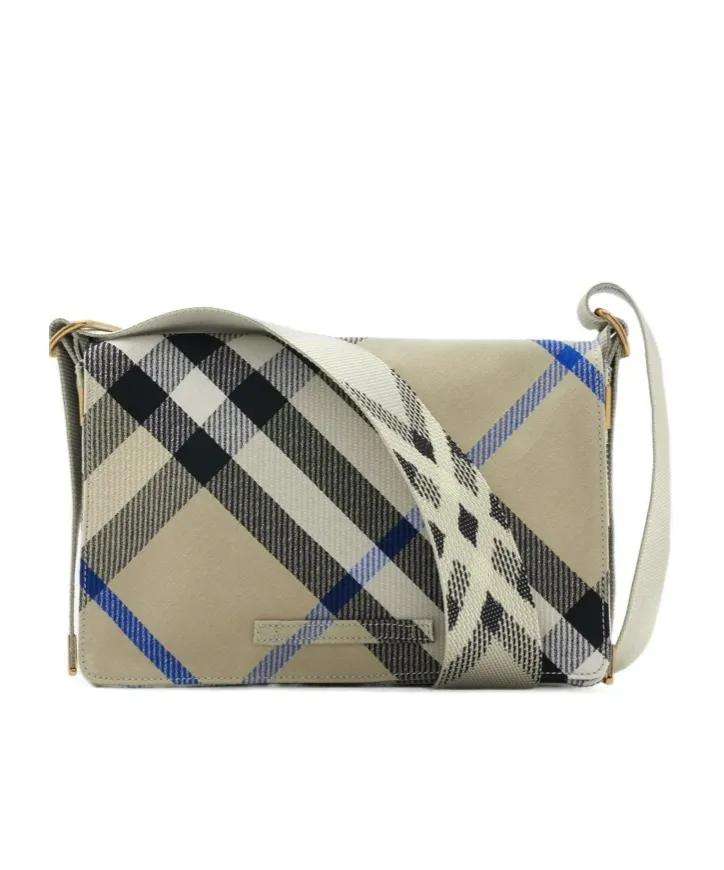 Trench Checked Foldover-Top Crossbody Bag