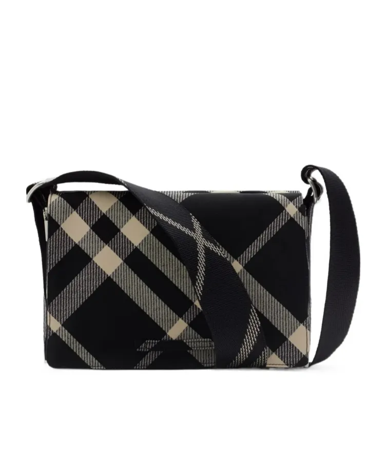 Checked Trench Crossbody Bag