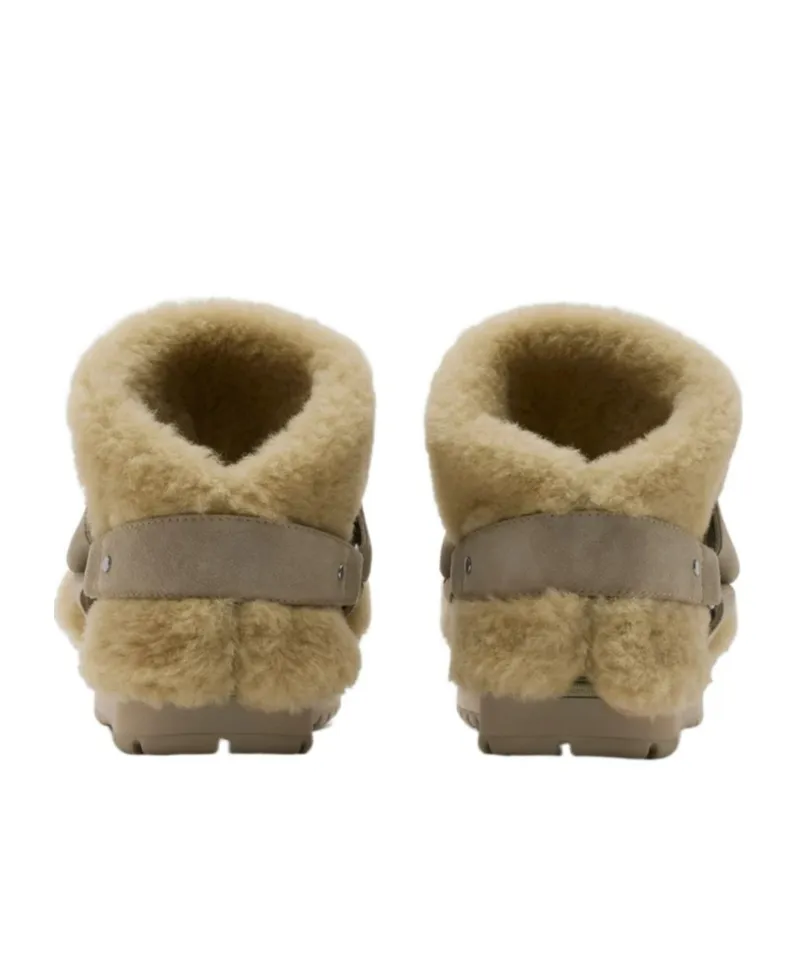 Buckle-Detail Shearling Ankle Boots