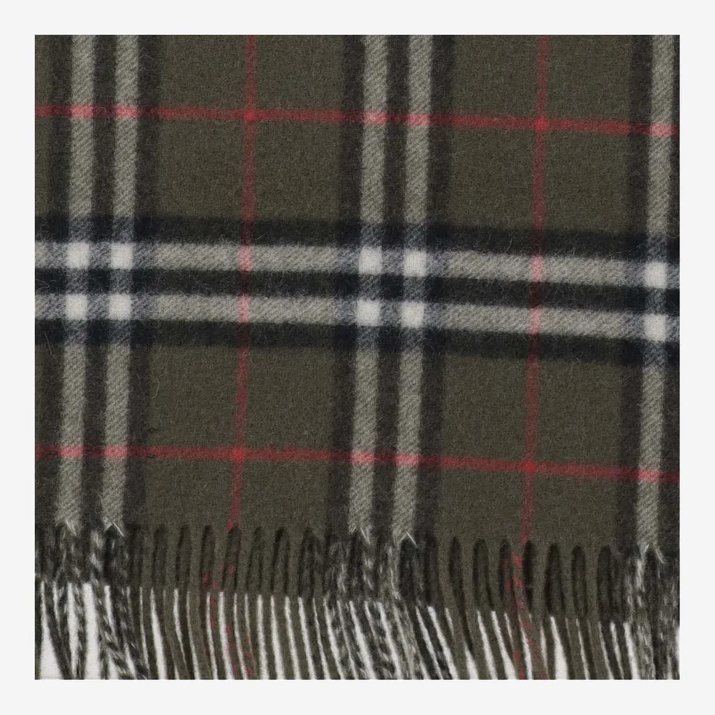 Checked Fringed Scarf