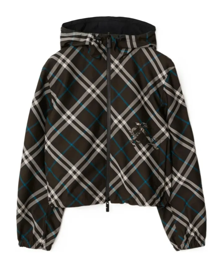 Checked Reversible Hooded Jacket