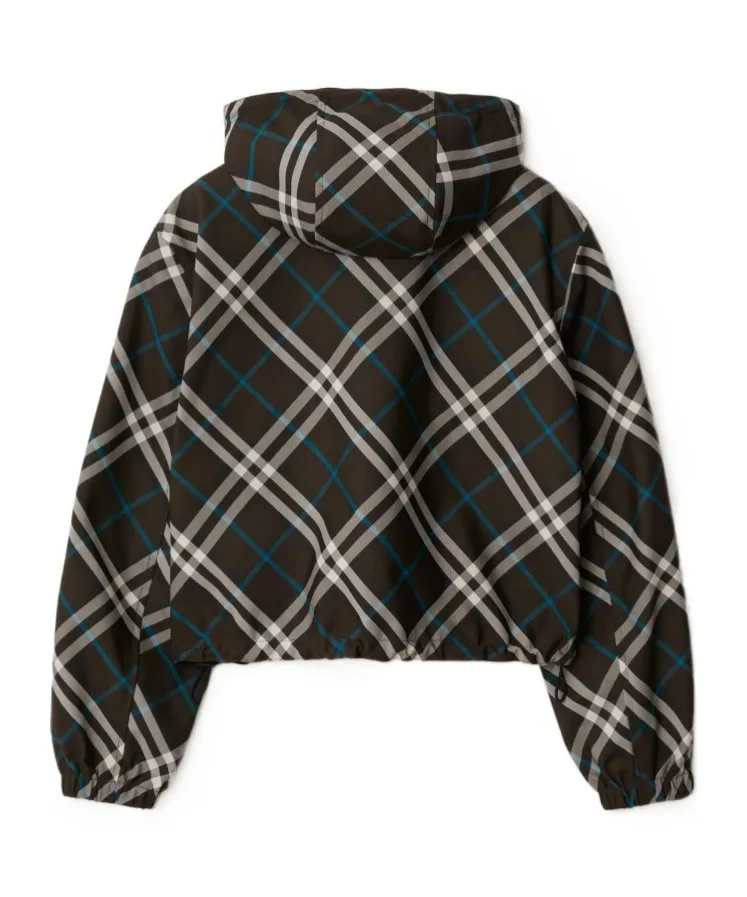 Checked Reversible Hooded Jacket