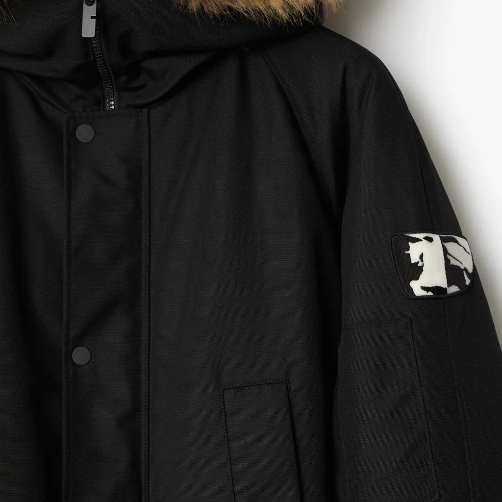 Ekd Motif Hooded Padded Jacket