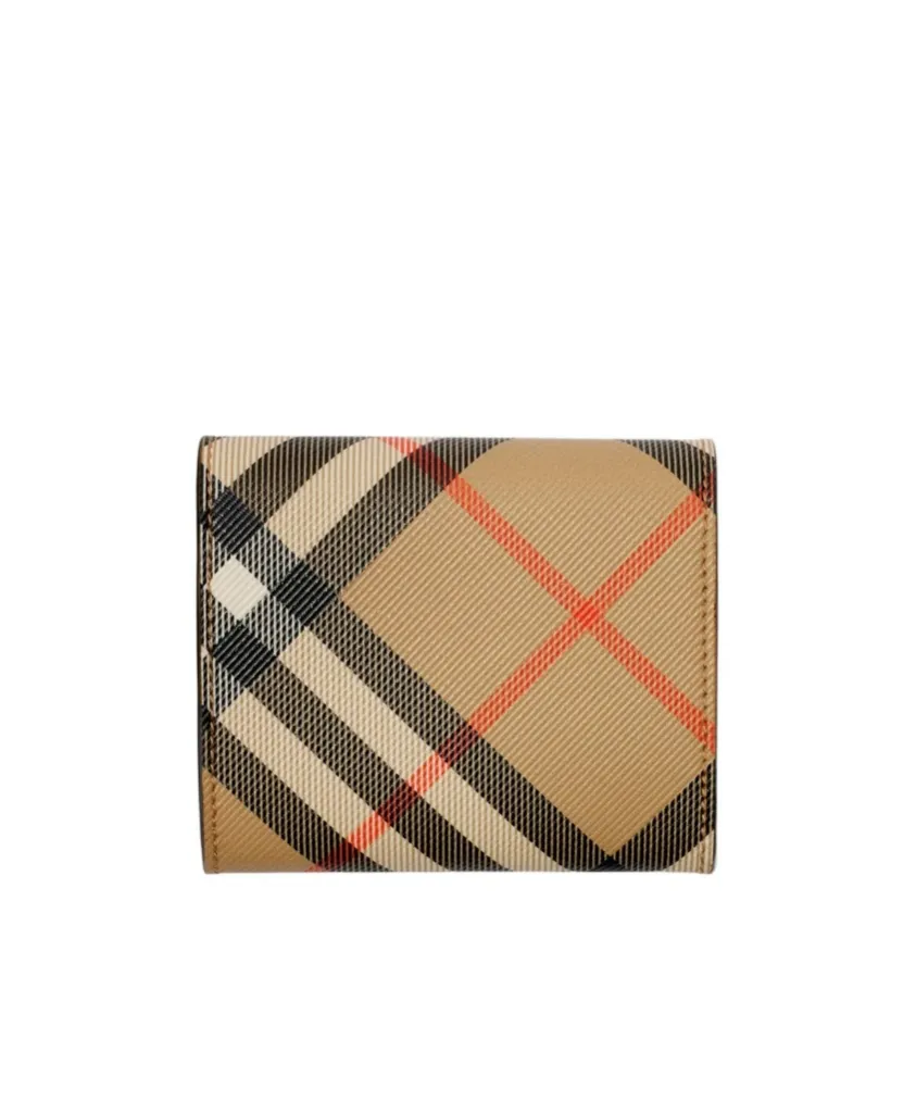 Vintage Checked Foldover Top Wallet