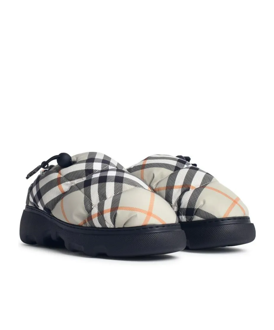 Checked Low-Top Pillow Slippers