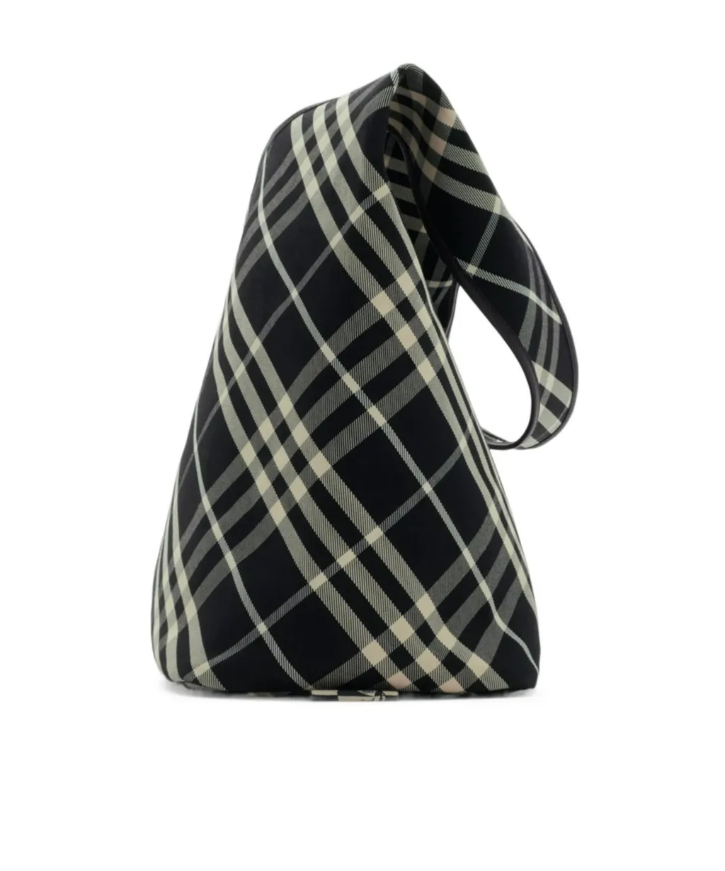 Check Pattern Large Shoulder Bag