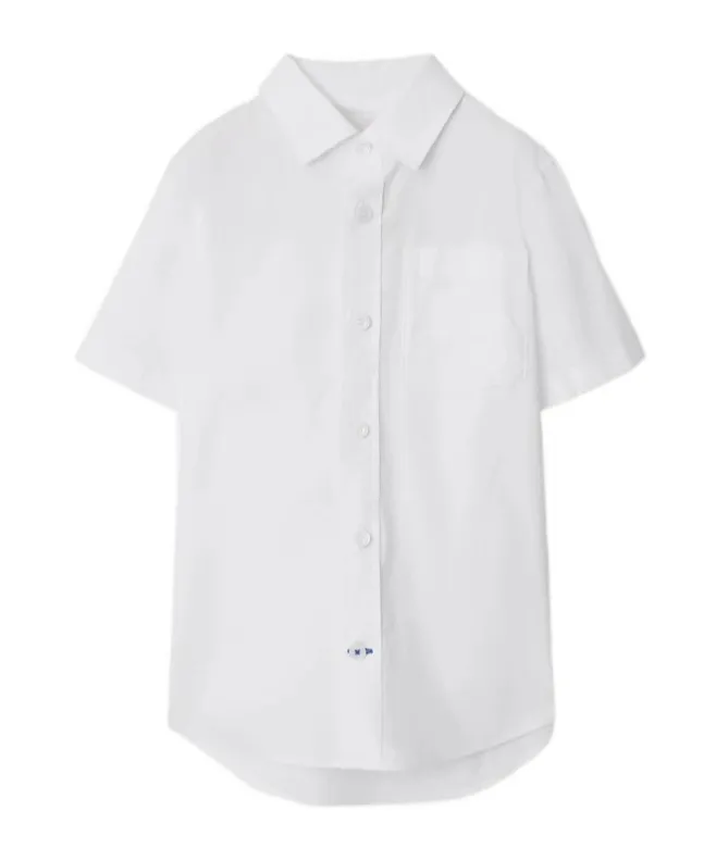 Classic-Collar Button-Up Shirt