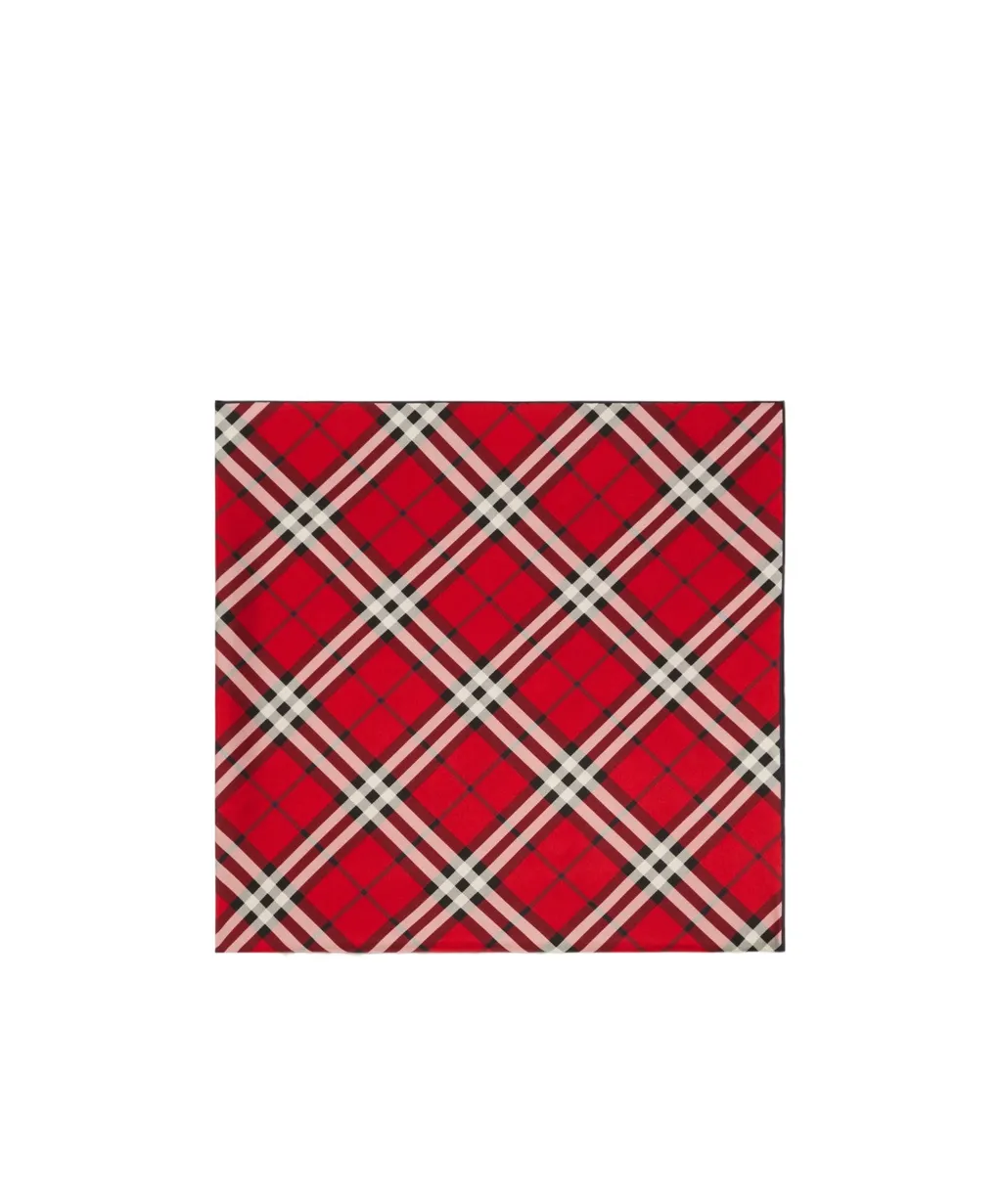Checked Finished-Edge Scarf