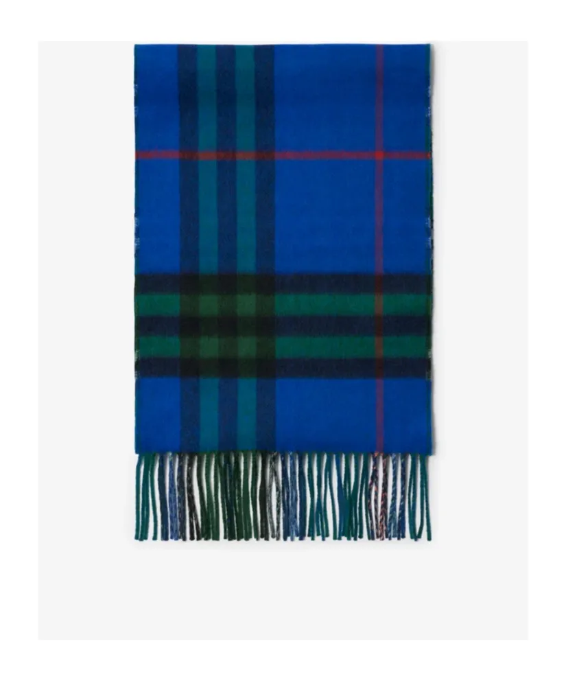 Reversible Checked Cashmere Scarf