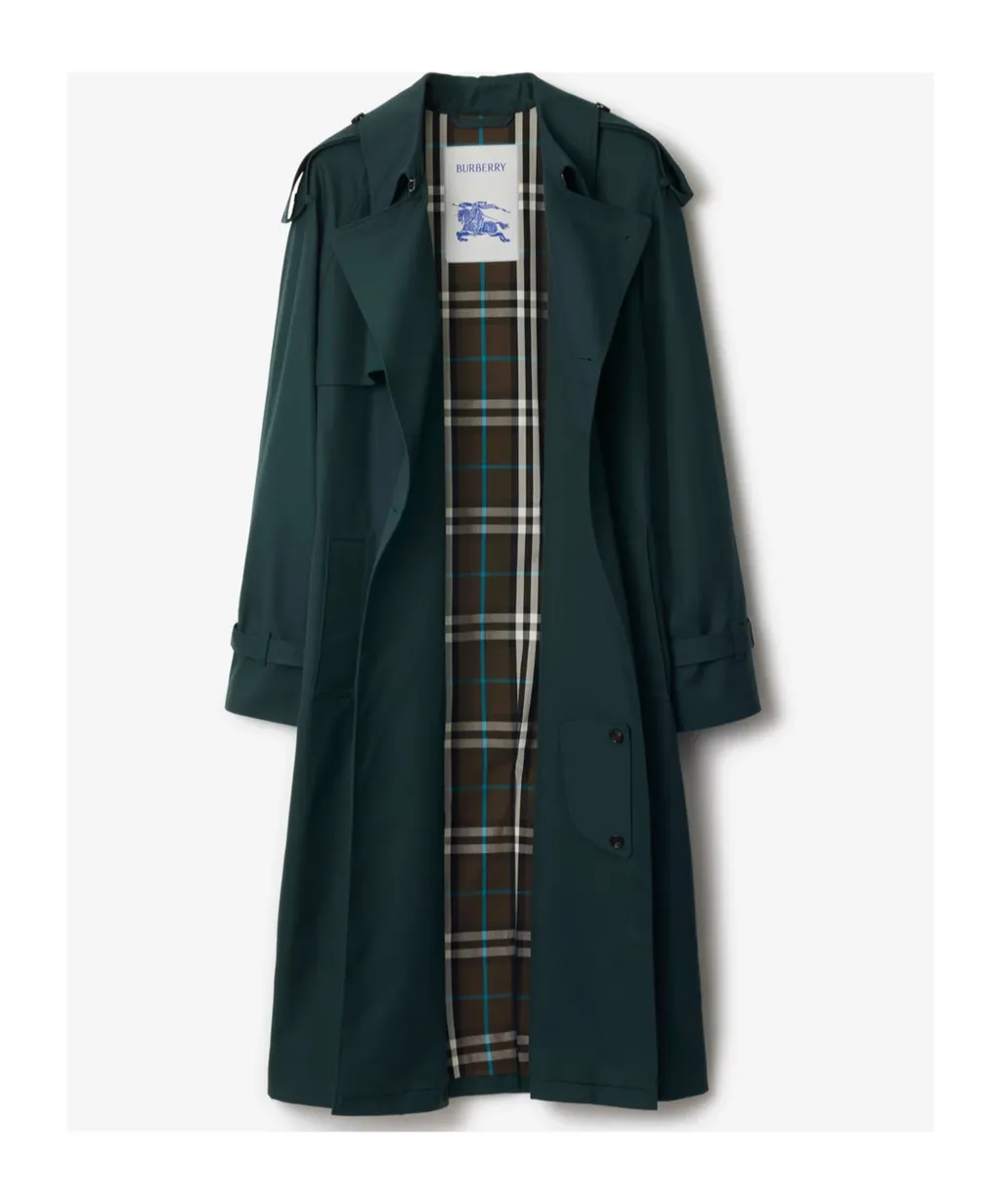 Double Breasted Belted Long Trench Coat