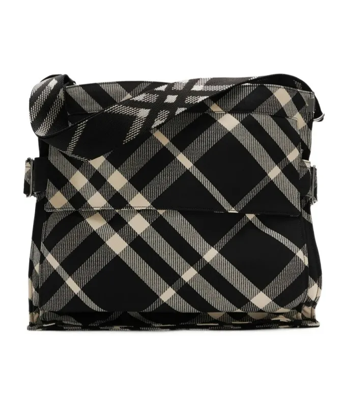 Medium Checked Trench Tote Bag