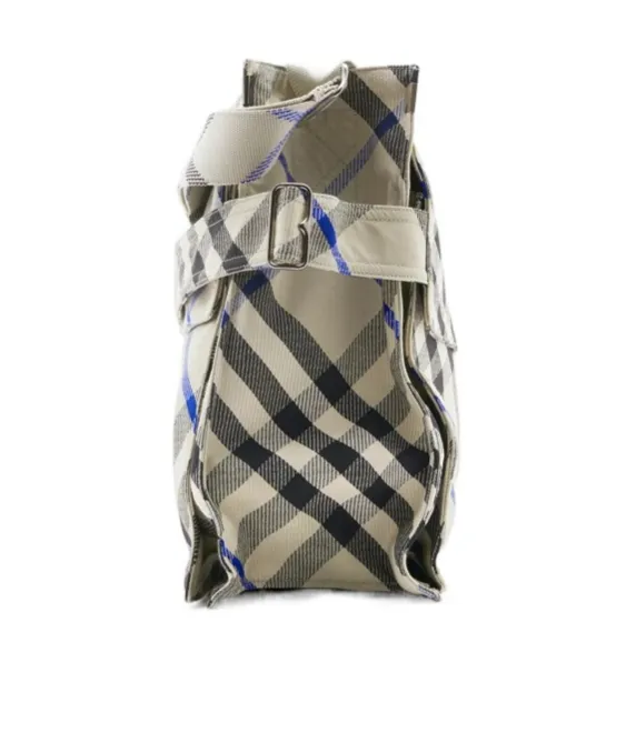 Medium Checked Trench Tote Bag
