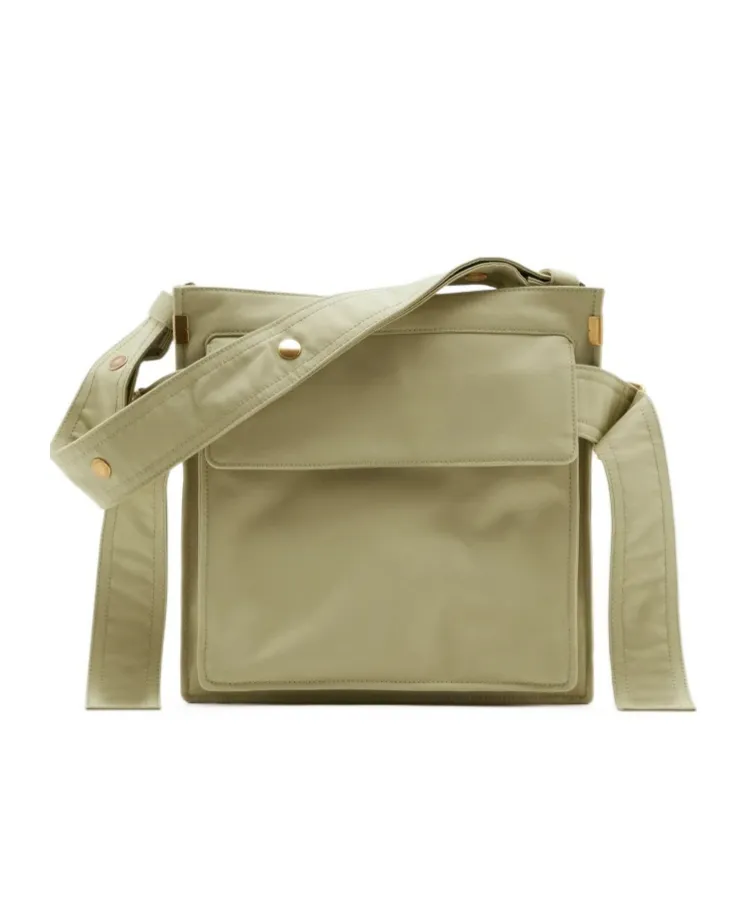 Logo Embroidered Small Trench Messenger Bag