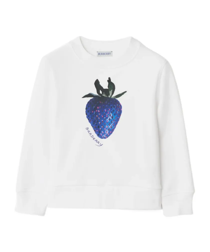 Strawberry-Print Cotton Sweatshirt