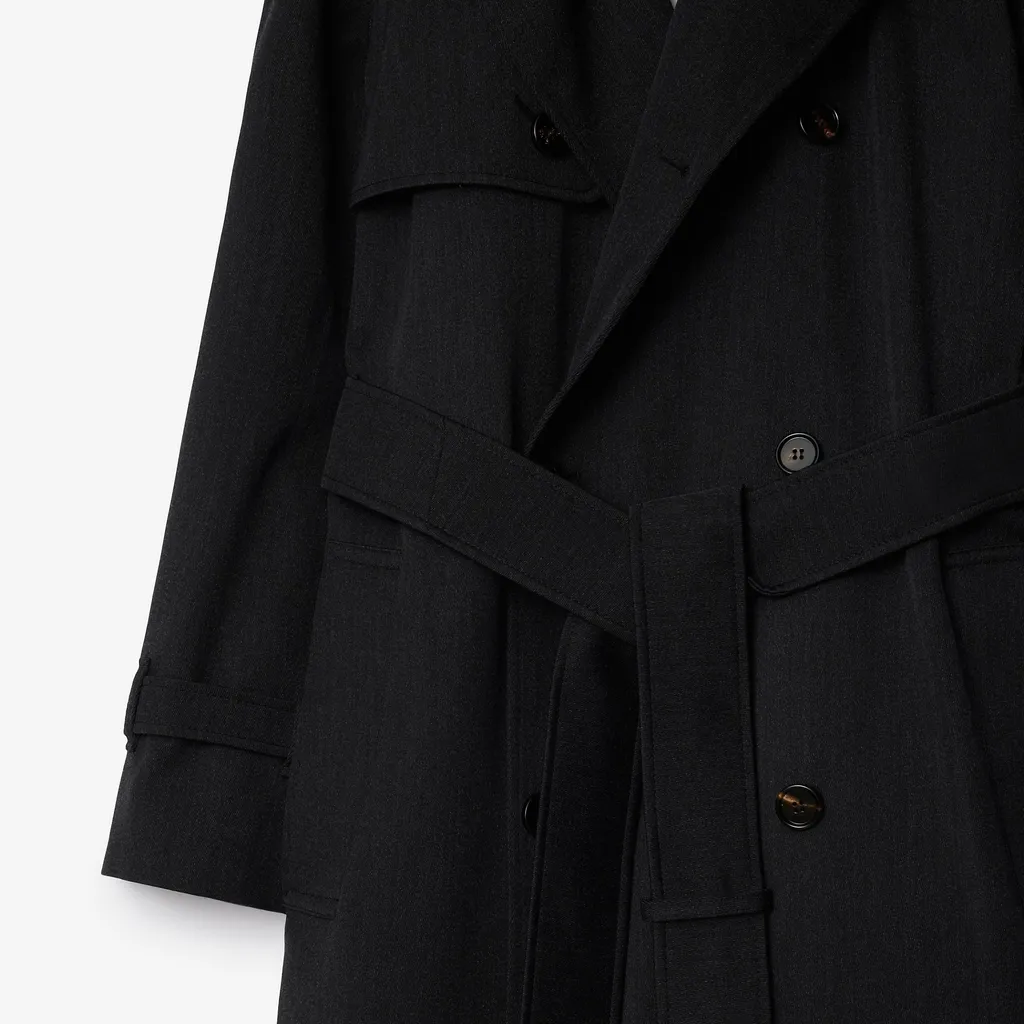 Double Breasted Belted Trench Coat