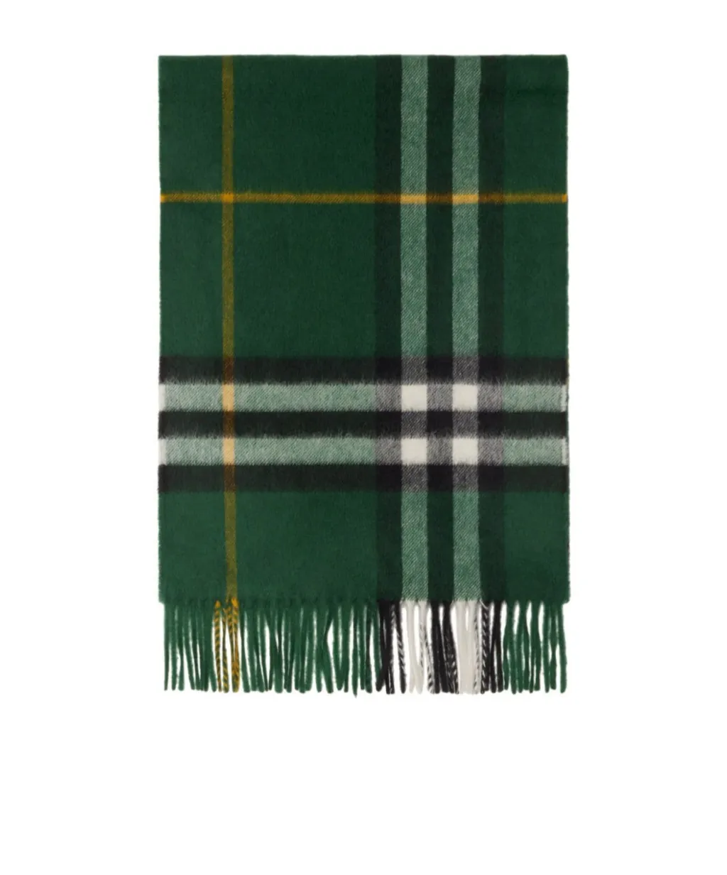 Checkered Fringed Scarf