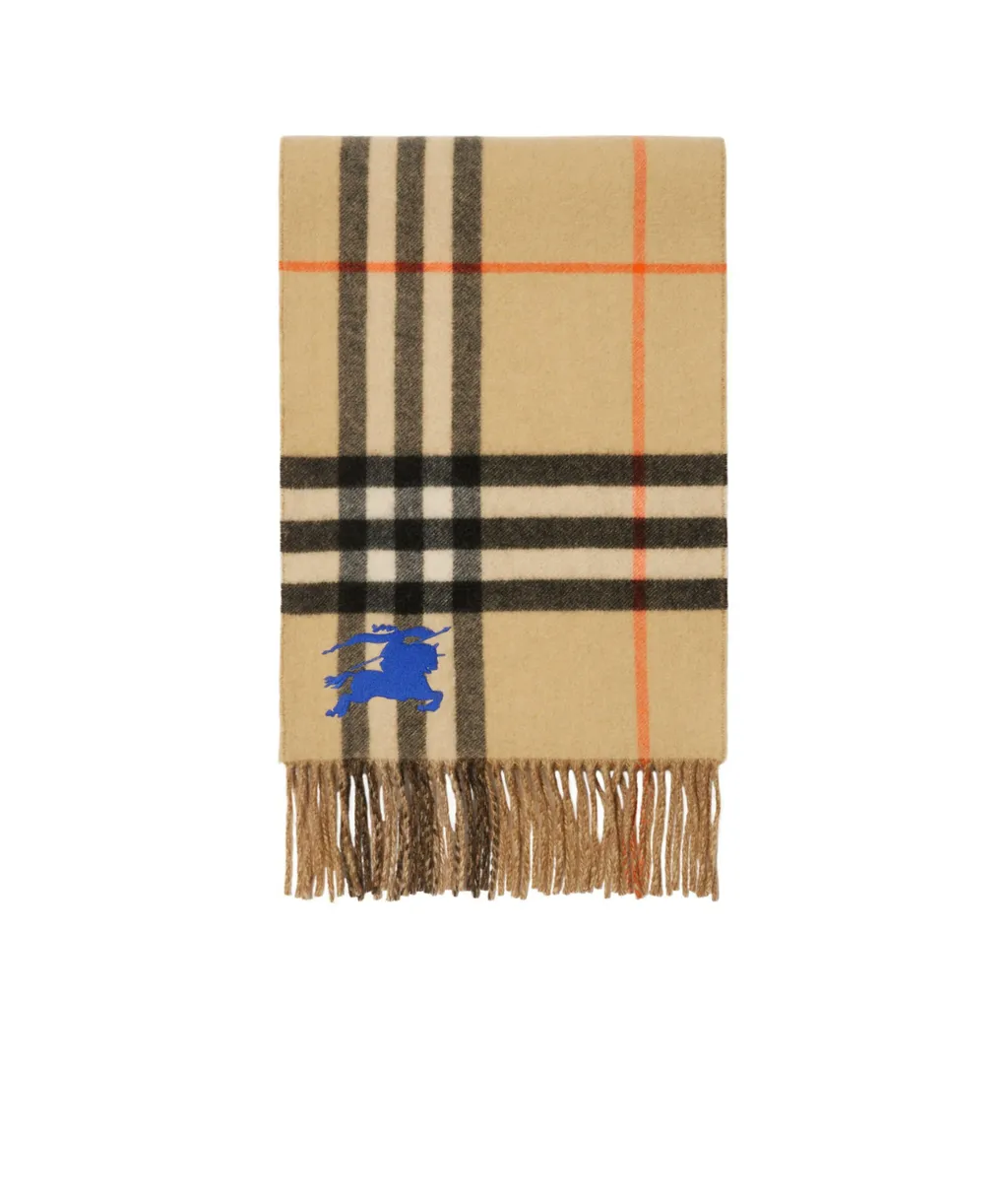 Reversible Checked Fringed-Edge Scarf