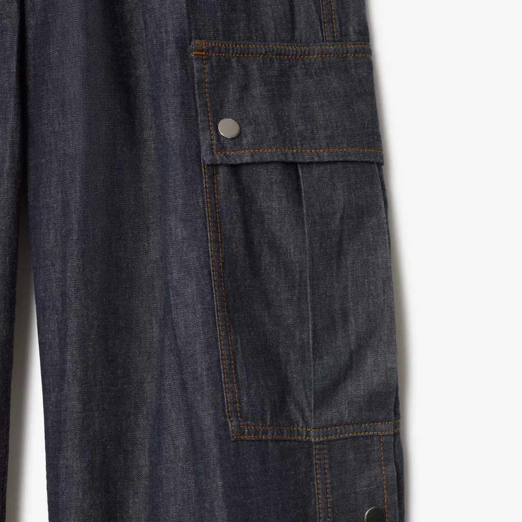 Wide-Leg Cargo Jeans