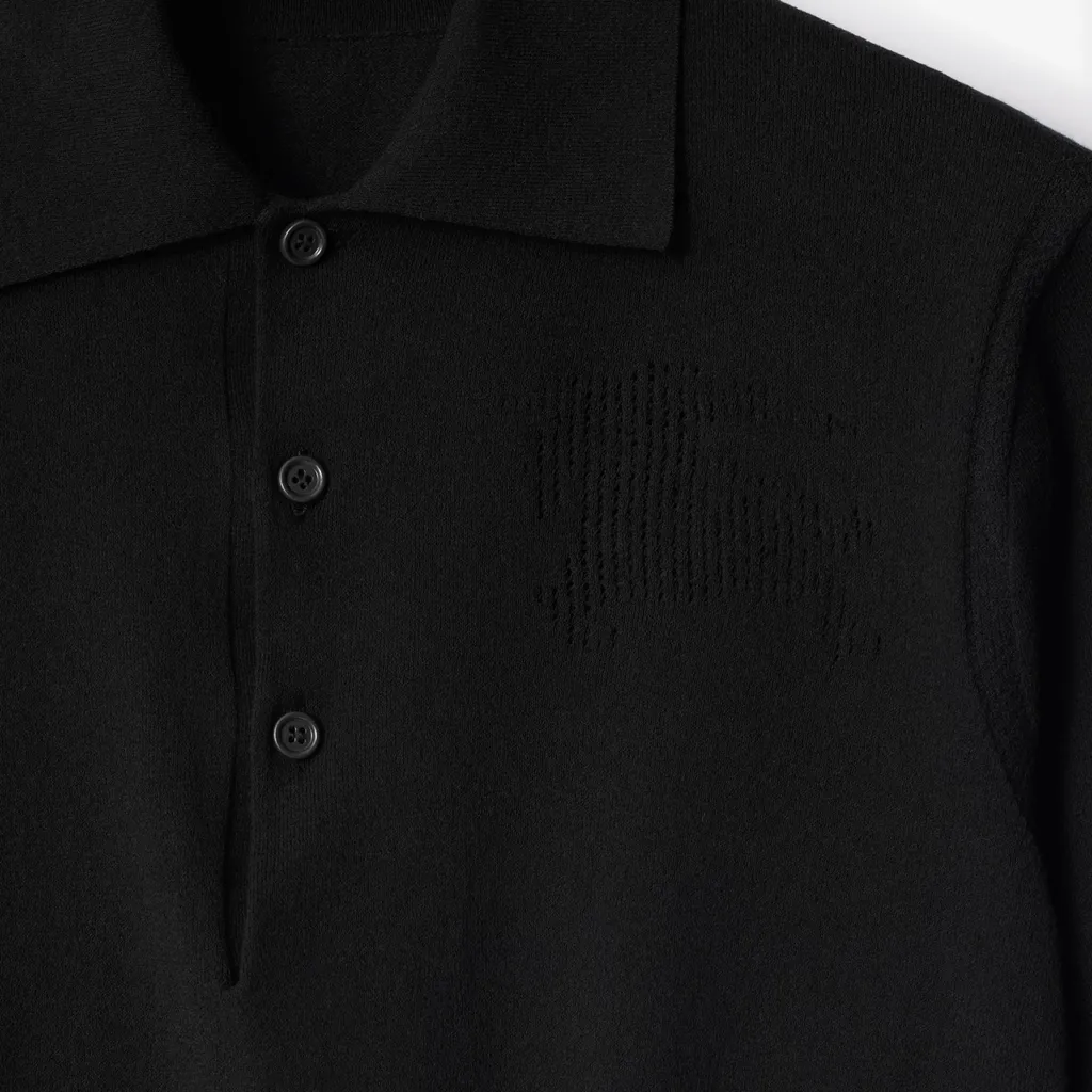 Ekd Detailed Short Sleeved Ribbed Polo Top