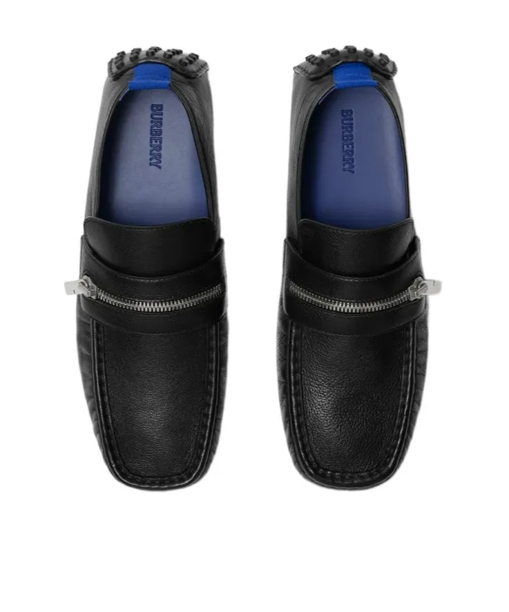 Zip-Detailed Slip-On Loafers