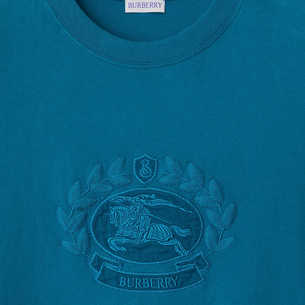 Oak Leaf Crest Embroidered Crewneck T-Shirt