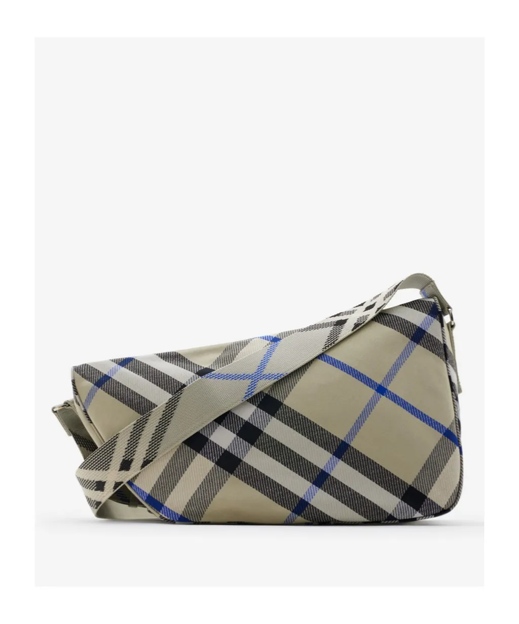 Shield Checked Messenger Bag