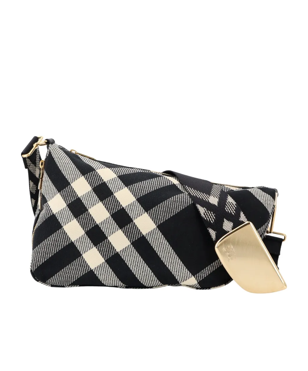 Shield Check Printed Shoulder Bag