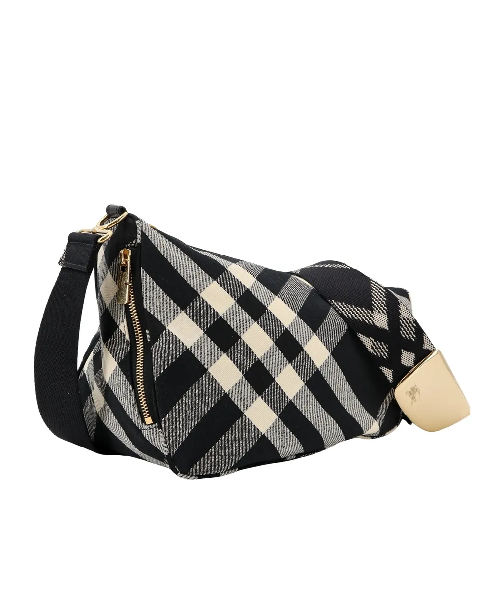 Shield Check Printed Shoulder Bag