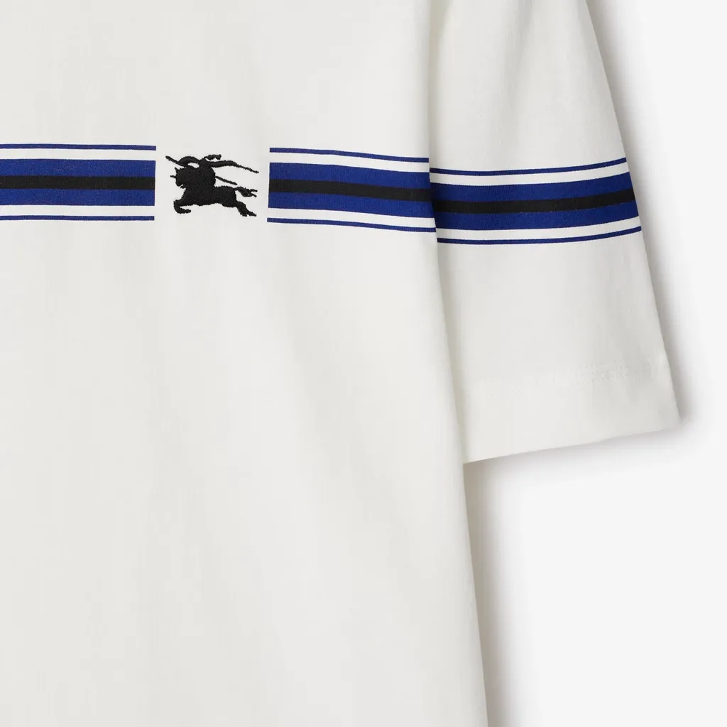 Logo Embroidered Striped T-Shirt