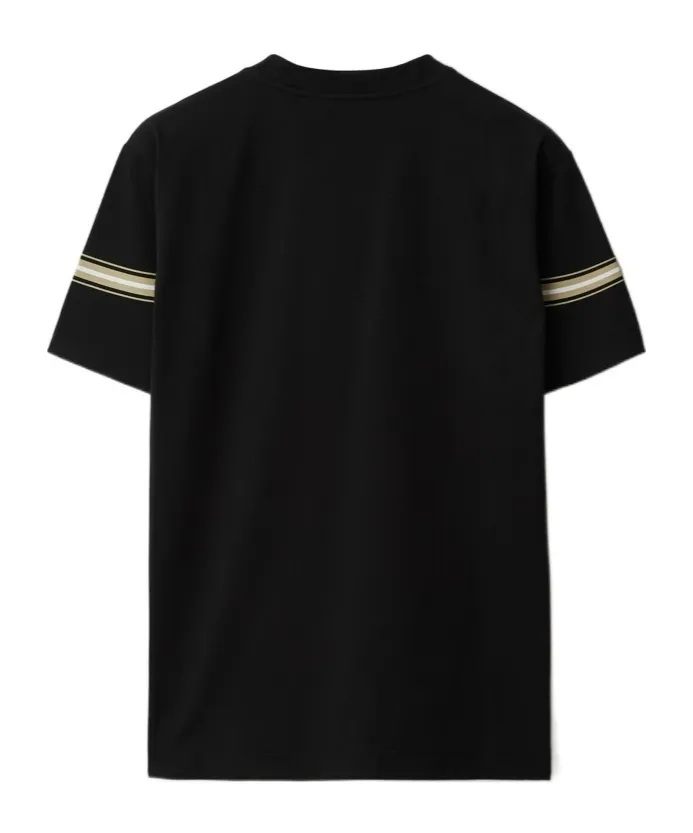 Striped-Detail Cotton T-Shirt