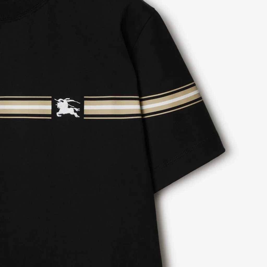 Striped-Detail Cotton T-Shirt