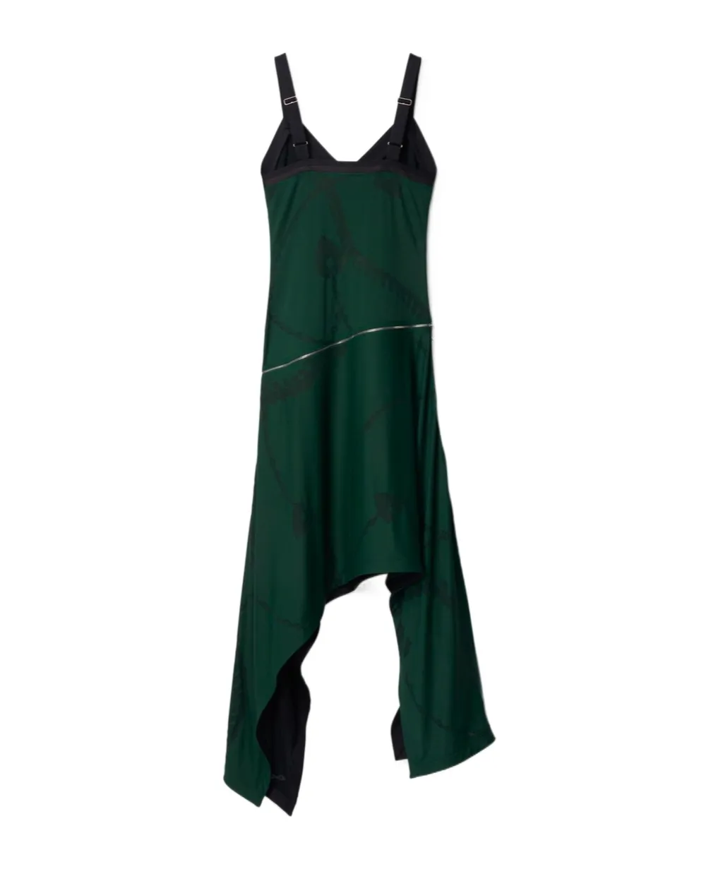 Shield Hardware Asymmetric Midi Dress