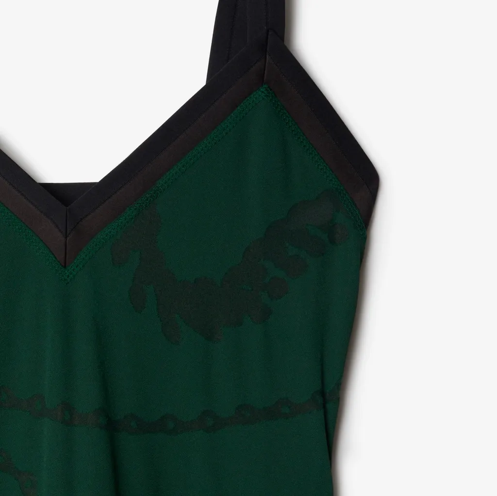 Shield Hardware Asymmetric Midi Dress