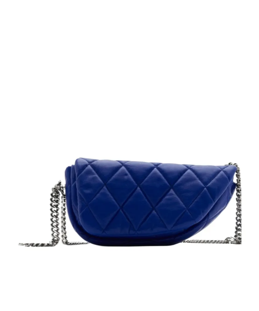 Shield Lock Quilted Shoulder Bag