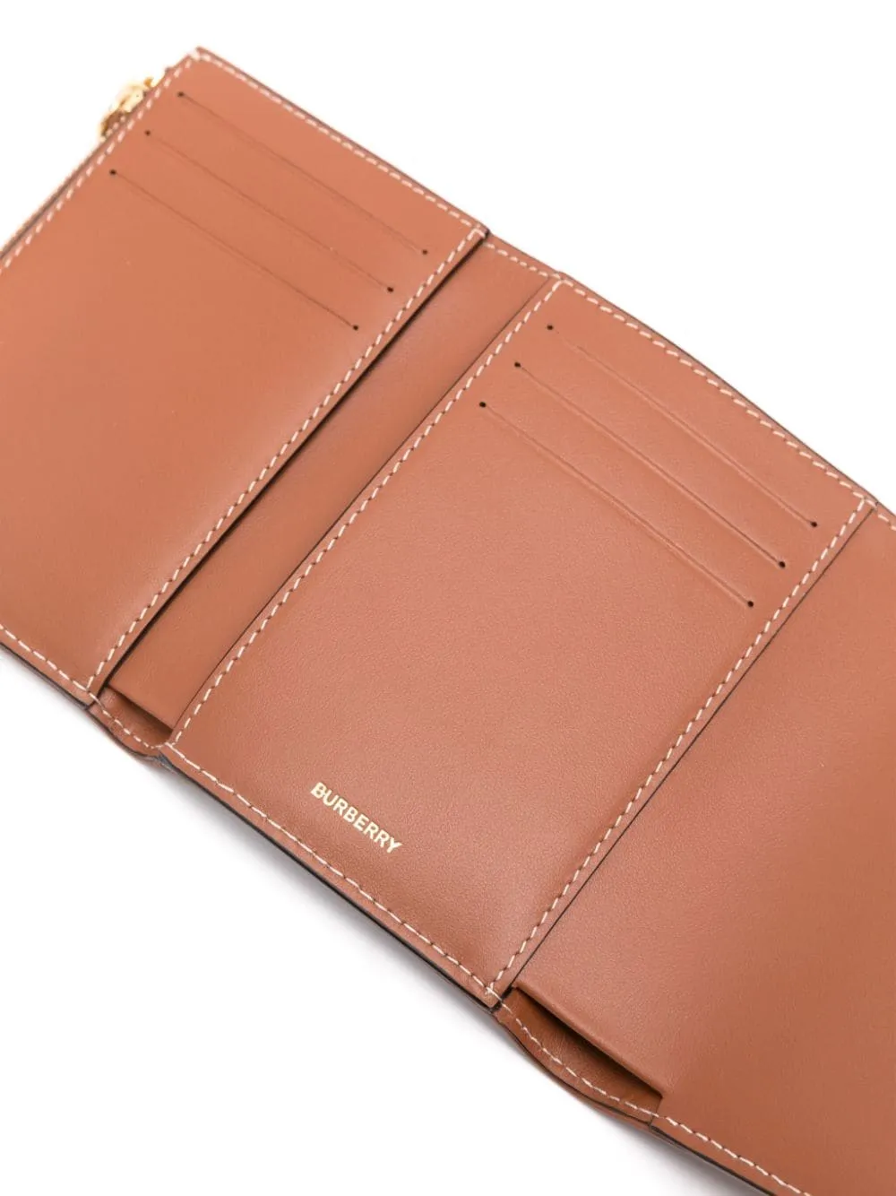 Small Check-Pattern Tri-Fold Wallet