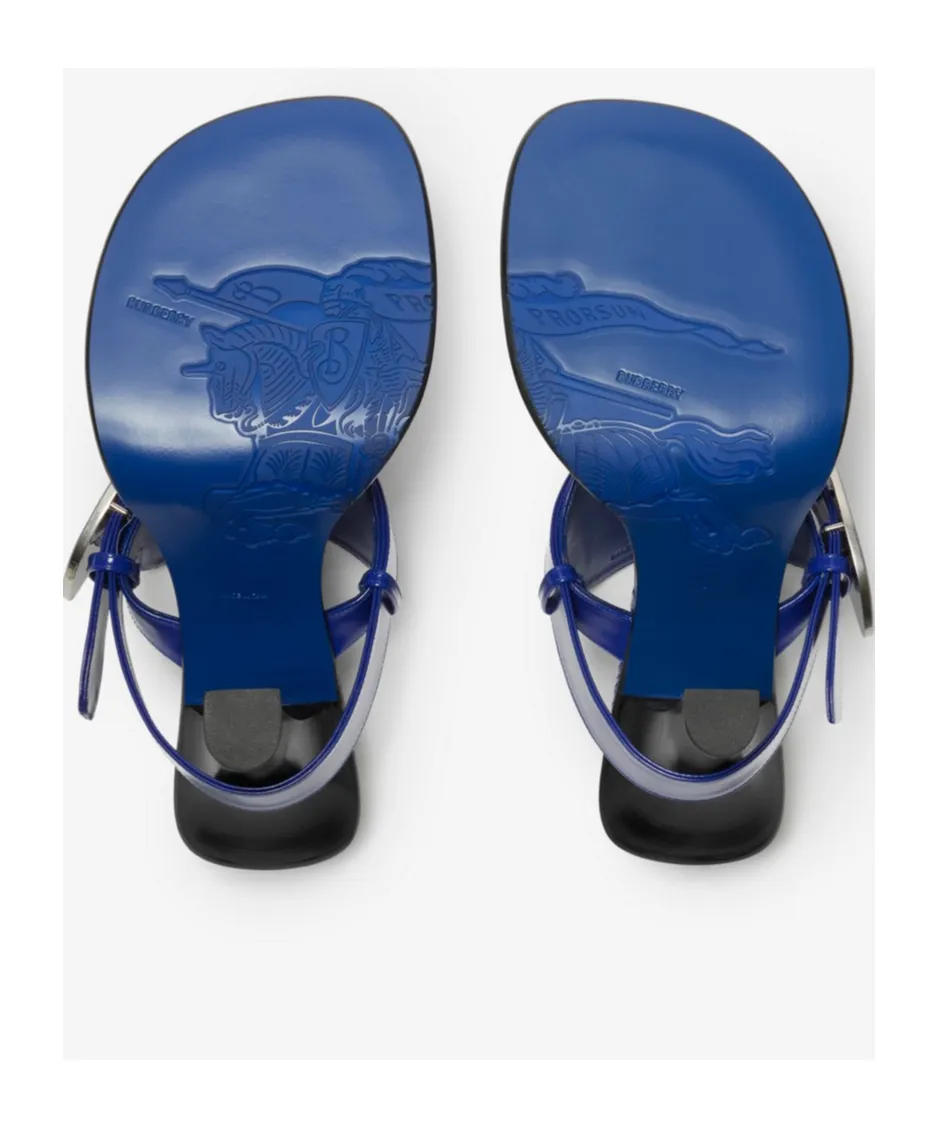 Bay Equestrian Knight Motif Sandals