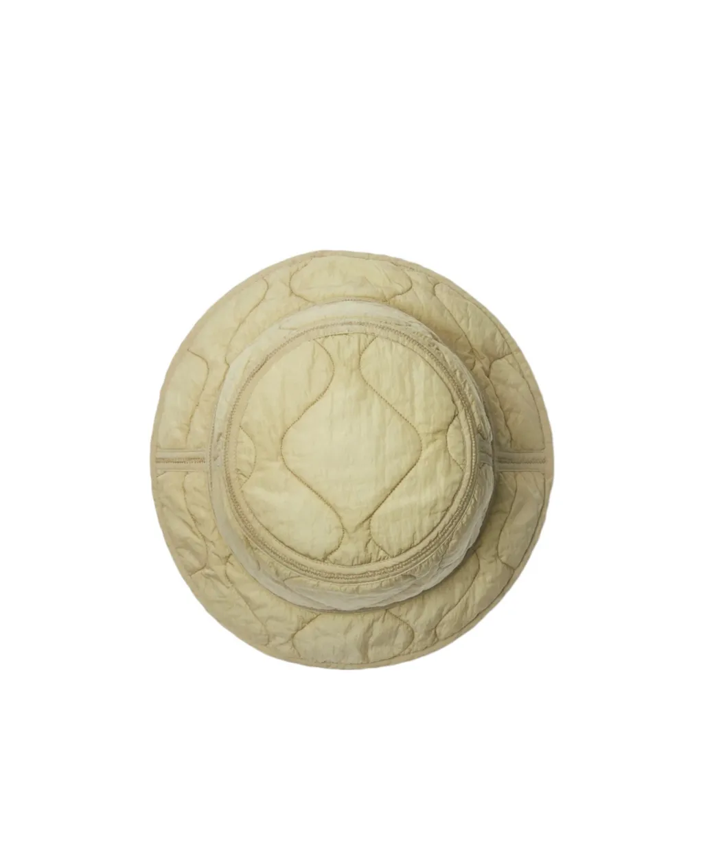 Logo Embroidered Crinkled Quilted Bucket Hat