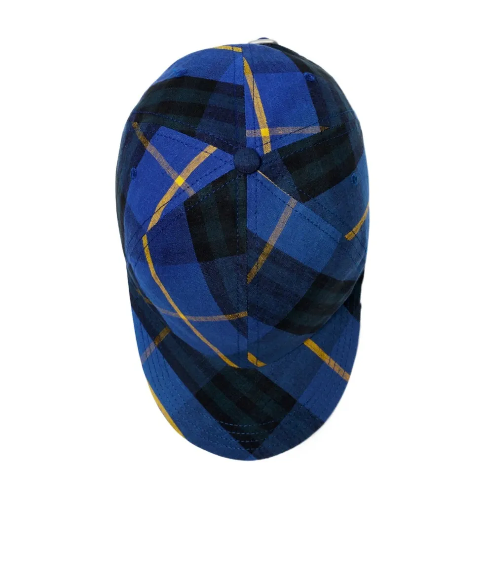 Checked Curved Peak Baseball Cap