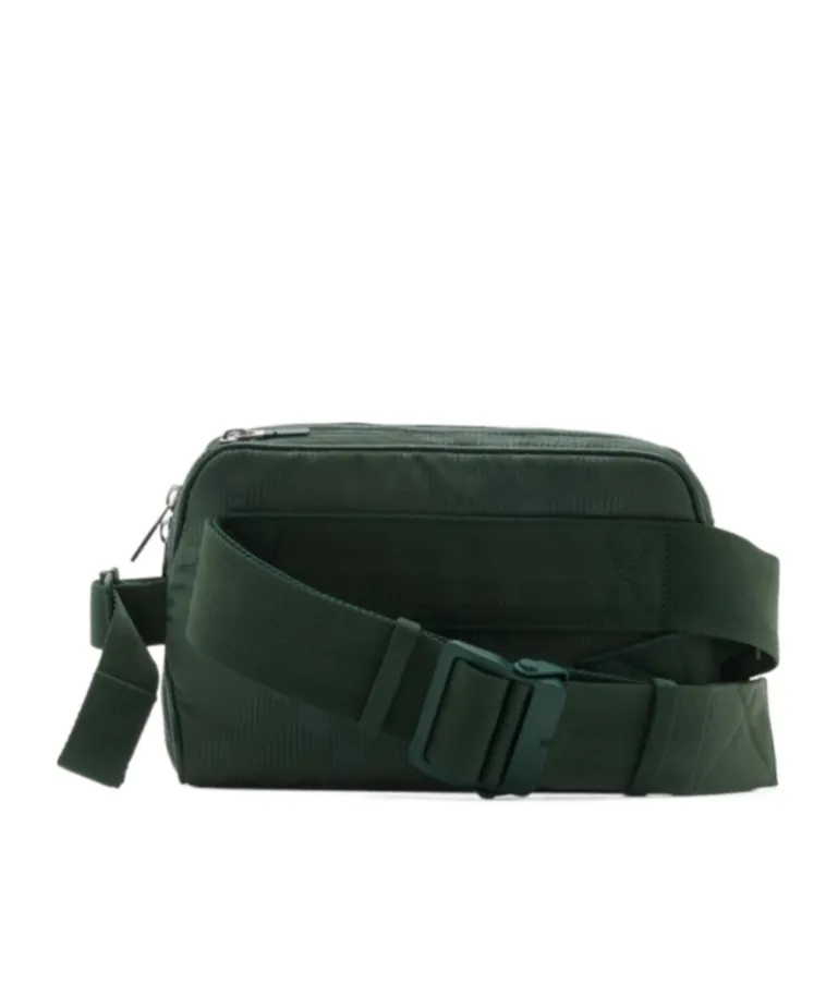 Check-Jacquard Zipped Belt Bag