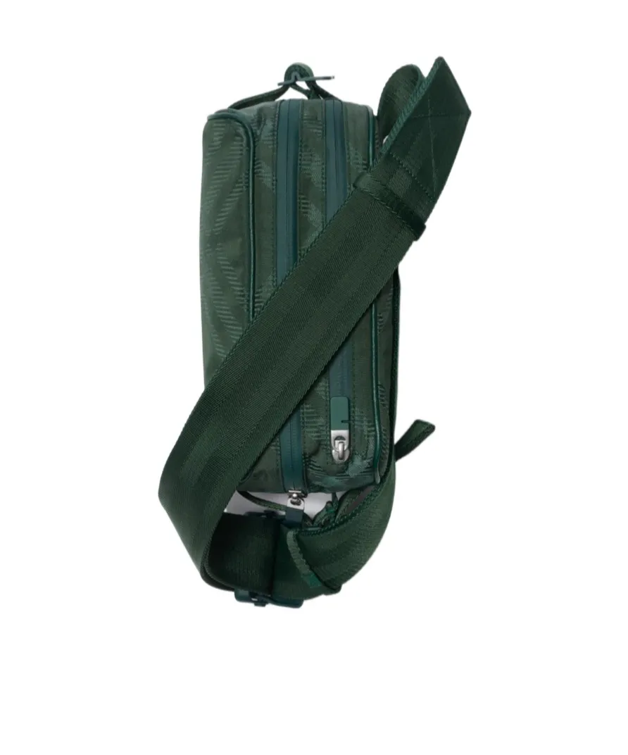 Check-Jacquard Zipped Belt Bag
