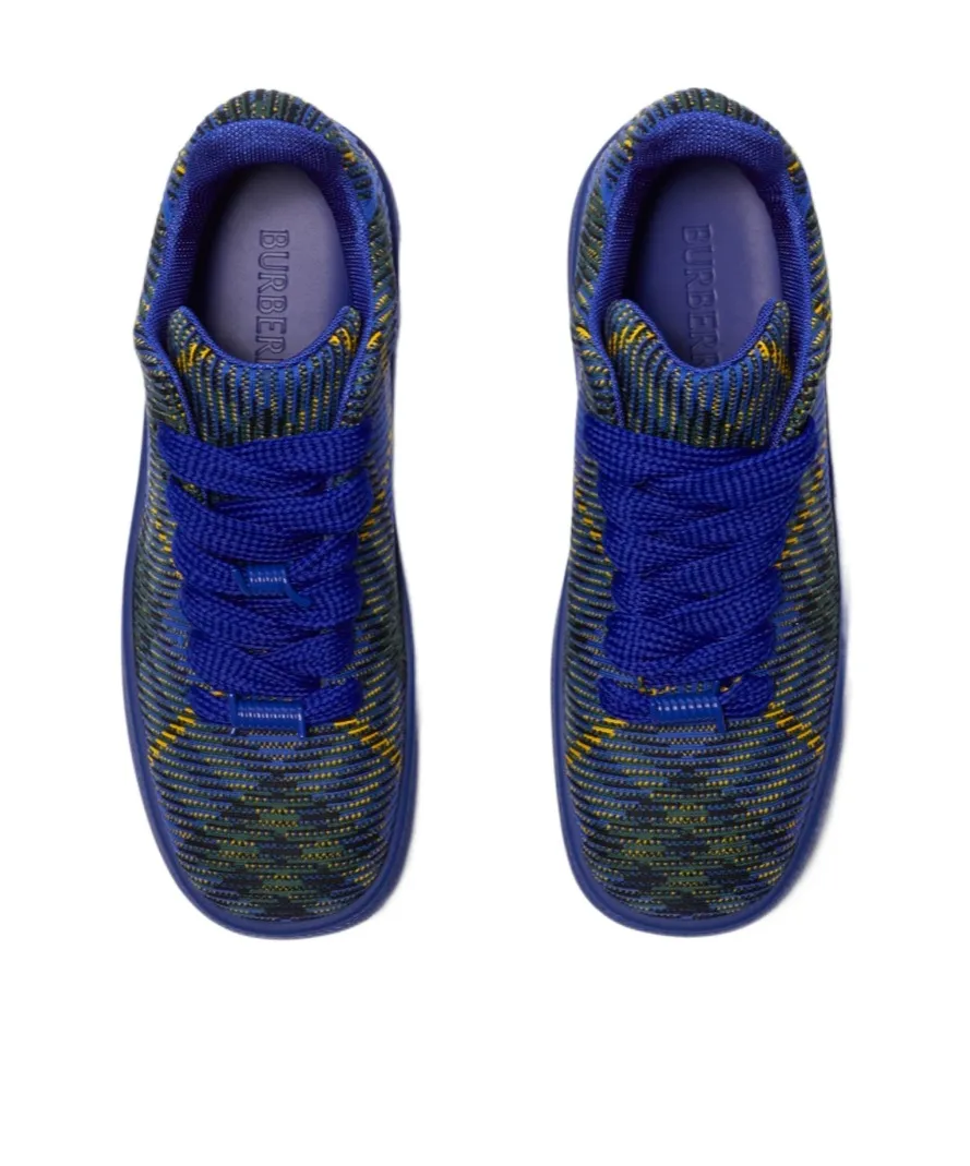 Check Knit Low-Top Sneakers