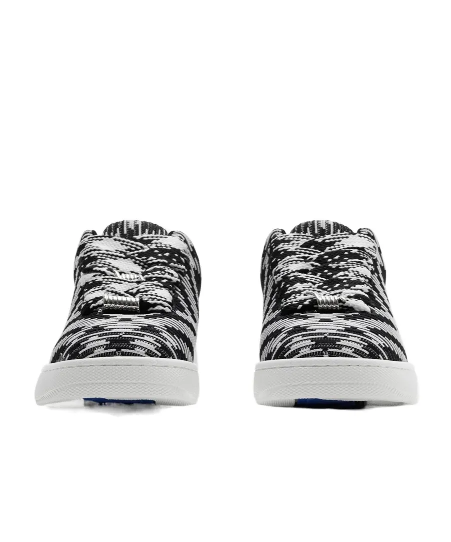 Check Knit Low-Top Sneakers