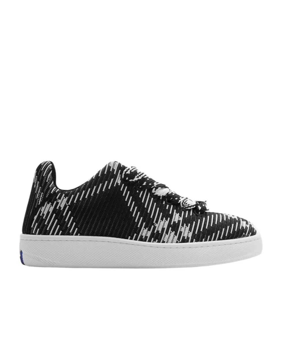 Check Knit Low-Top Sneakers