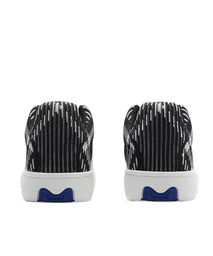 Check Knit Low-Top Sneakers