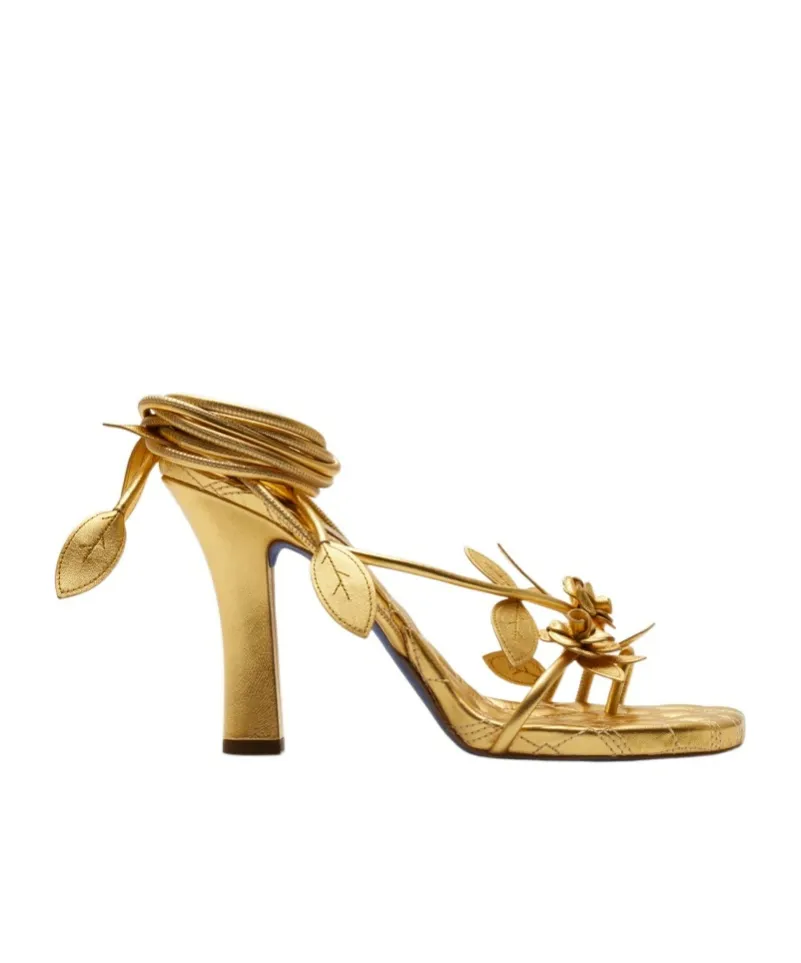 Ivy Flora Metallic Leather Sandals