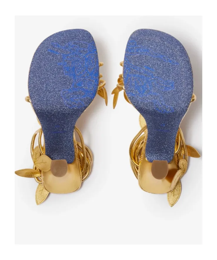Ivy Flora Metallic Leather Sandals
