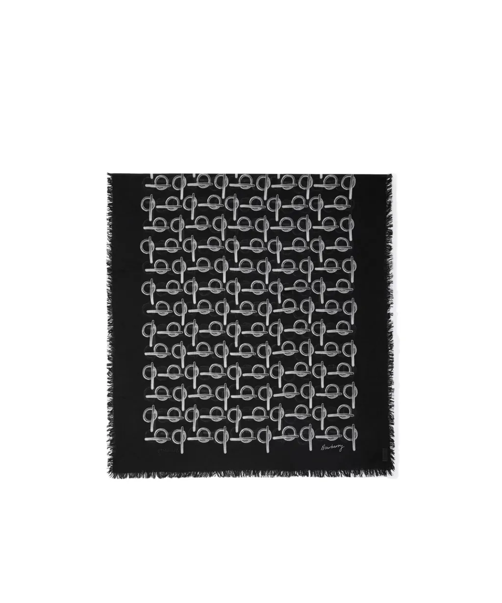 Reversible B Wool Scarf